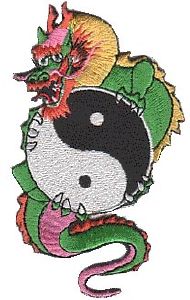 Ecusson  Yin Yang dragon - 1850